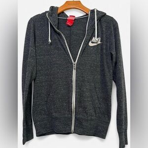 ★SOLD ON MERCARI★ Charcoal Grey Speckled Nike zip-up Hoodie Size Medium